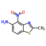 InChI=1/C8H7N3O2S/c1-4-10-7-6(14-4)3-2-5(9)8(7)11(12)13/h2-3H,9H2,1H3