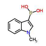 InChI=1/C9H10BNO2/c1-11-6-8(10(12)13)7-4-2-3-5-9(7)11/h2-6,12-13H,1H3