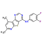 InChI=1/C17H12F2N4S/c1-8-5-9(2)22-17-13(8)14-15(24-17)16(21-7-20-14)23-10-3-4-11(18)12(19)6-10/h3-7H,1-2H3,(H,20,21,23)