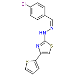 InChI=1/C14H10ClN3S2/c15-11-5-3-10(4-6-11)8-16-18-14-17-12(9-20-14)13-2-1-7-19-13/h1-9H,(H,17,18)/b16-8-