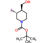 InChI=1/C11H20FNO3/c1-11(2,3)16-10(15)13-5-4-8(7-14)9(12)6-13/h8-9,14H,4-7H2,1-3H3/t8-,9+/m1/s1