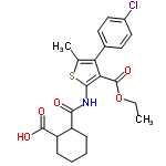 InChI=1/C22H24ClNO5S/c1-3-29-22(28)18-17(13-8-10-14(23)11-9-13)12(2)30-20(18)24-19(25)15-6-4-5-7-16(15)21(26)27/h8-11,15-16H,3-7H2,1-2H3,(H,24,25)(H,26,27)