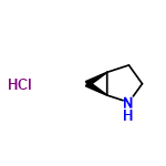 InChI=1/C5H9N.ClH/c1-2-6-5-3-4(1)5;/h4-6H,1-3H2;1H/t4-,5+;/m1./s1