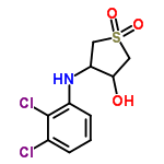 InChI=1/C10H11Cl2NO3S/c11-6-2-1-3-7(10(6)12)13-8-4-17(15,16)5-9(8)14/h1-3,8-9,13-14H,4-5H2