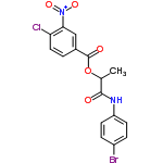 InChI=1/C16H12BrClN2O5/c1-9(15(21)19-12-5-3-11(17)4-6-12)25-16(22)10-2-7-13(18)14(8-10)20(23)24/h2-9H,1H3,(H,19,21)