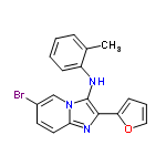 InChI=1/C18H14BrN3O/c1-12-5-2-3-6-14(12)20-18-17(15-7-4-10-23-15)21-16-9-8-13(19)11-22(16)18/h2-11,20H,1H3