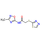 InChI=1/C7H7N5O2S2/c1-4-9-6(14-12-4)10-5(13)2-15-7-11-8-3-16-7/h3H,2H2,1H3,(H,9,10,12,13)