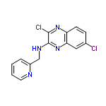 InChI=1/C14H10Cl2N4/c15-9-4-5-11-12(7-9)20-14(13(16)19-11)18-8-10-3-1-2-6-17-10/h1-7H,8H2,(H,18,20)