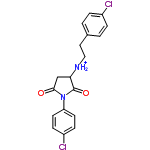 InChI=1/C18H16Cl2N2O2/c19-13-3-1-12(2-4-13)9-10-21-16-11-17(23)22(18(16)24)15-7-5-14(20)6-8-15/h1-8,16,21H,9-11H2/p+1