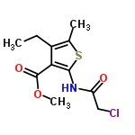 InChI=1/C11H14ClNO3S/c1-4-7-6(2)17-10(13-8(14)5-12)9(7)11(15)16-3/h4-5H2,1-3H3,(H,13,14)