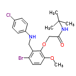 InChI=1/C20H24BrClN2O3/c1-20(2,3)24-18(25)12-27-19-15(16(21)9-10-17(19)26-4)11-23-14-7-5-13(22)6-8-14/h5-10,23H,11-12H2,1-4H3,(H,24,25)