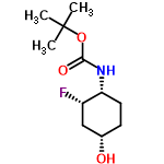 InChI=1/C11H20FNO3/c1-11(2,3)16-10(15)13-9-5-4-7(14)6-8(9)12/h7-9,14H,4-6H2,1-3H3,(H,13,15)/t7-,8-,9+/m0/s1