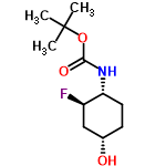 InChI=1/C11H20FNO3/c1-11(2,3)16-10(15)13-9-5-4-7(14)6-8(9)12/h7-9,14H,4-6H2,1-3H3,(H,13,15)/t7-,8+,9+/m0/s1