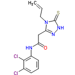 InChI=1/C13H12Cl2N4OS/c1-2-6-19-10(17-18-13(19)21)7-11(20)16-9-5-3-4-8(14)12(9)15/h2-5H,1,6-7H2,(H,16,20)(H,18,21)