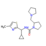 InChI=1/C18H28N4OS/c1-13-12-24-17(19-13)16(14-6-7-14)20-18(23)22-10-4-5-15(22)11-21-8-2-3-9-21/h12,14-16H,2-11H2,1H3,(H,20,23)