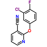 InChI=1/C12H6ClFN2O/c13-10-6-9(3-4-11(10)14)17-12-8(7-15)2-1-5-16-12/h1-6H