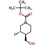 InChI=1/C11H20FNO3/c1-11(2,3)16-10(15)13-5-4-8(7-14)9(12)6-13/h8-9,14H,4-7H2,1-3H3/t8-,9+/m0/s1