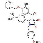 InChI=1/C36H35NO5/c1-23(2)27-12-14-28(15-13-27)33-32(35(39)36(40)37(33)21-25-10-17-30(41-4)18-11-25)34(38)29-16-19-31(24(3)20-29)42-22-26-8-6-5-7-9-26/h5-20,23,33,39H,21-22H2,1-4H3