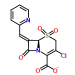 InChI=1/C13H9ClN2O5S/c14-9-6-22(20,21)12-8(5-7-3-1-2-4-15-7)11(17)16(12)10(9)13(18)19/h1-5,12H,6H2,(H,18,19)/p-1/b8-5-/t12-/m1/s1