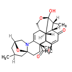 InChI=1/C30H39NO6/c1-16-8-20-24(21(32)9-16)18(3)30(34)25-27(20,14-36-30)11-22-26(4,28(25)12-23(33)35-15-28)5-6-29-10-17(2)7-19(37-29)13-31(22)29/h9,11,17-20,24-25,34H,5-8,10,12-15H2,1-4H3/t17-,18+,19+,20+,24-,25-,26+,27?,28+,29-,30-/m0/s1