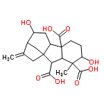 InChI=1/C20H26O8/c1-8-6-19-7-9(8)10(21)5-11(19)20(17(27)28)4-3-12(22)18(2,16(25)26)14(20)13(19)15(23)24/h9-14,21-22H,1,3-7H2,2H3,(H,23,24)(H,25,26)(H,27,28)