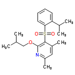 InChI=1/C20H27NO3S/c1-13(2)12-24-20-19(15(5)11-16(6)21-20)25(22,23)18-10-8-7-9-17(18)14(3)4/h7-11,13-14H,12H2,1-6H3