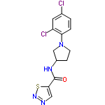 InChI=1/C13H12Cl2N4OS/c14-8-1-2-11(10(15)5-8)19-4-3-9(7-19)17-13(20)12-6-16-18-21-12/h1-2,5-6,9H,3-4,7H2,(H,17,20)