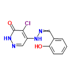 InChI=1/C11H9ClN4O2/c12-10-8(6-14-16-11(10)18)15-13-5-7-3-1-2-4-9(7)17/h1-6,17H,(H2,15,16,18)