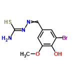 InChI=1/C9H10BrN3O2S/c1-15-7-3-5(2-6(10)8(7)14)4-12-13-9(11)16/h2-4,14H,1H3,(H3,11,13,16)