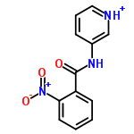 InChI=1/C12H9N3O3/c16-12(14-9-4-3-7-13-8-9)10-5-1-2-6-11(10)15(17)18/h1-8H,(H,14,16)/p+1