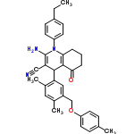 InChI=1/C34H35N3O2/c1-5-24-11-13-26(14-12-24)37-30-7-6-8-31(38)33(30)32(29(19-35)34(37)36)28-18-25(22(3)17-23(28)4)20-39-27-15-9-21(2)10-16-27/h9-18,32H,5-8,20,36H2,1-4H3