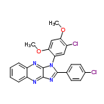 InChI=1/C23H16Cl2N4O2/c1-30-19-12-20(31-2)18(11-15(19)25)29-22(13-7-9-14(24)10-8-13)28-21-23(29)27-17-6-4-3-5-16(17)26-21/h3-12H,1-2H3