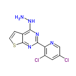 InChI=1/C11H7Cl2N5S/c12-5-3-7(13)8(15-4-5)10-16-9(18-14)6-1-2-19-11(6)17-10/h1-4H,14H2,(H,16,17,18)