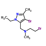InChI=1/C10H17Br2N3/c1-4-15-9(7-14(3)6-5-11)10(12)8(2)13-15/h4-7H2,1-3H3