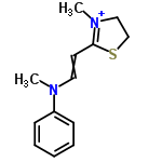 InChI=1/C13H17N2S/c1-14(12-6-4-3-5-7-12)9-8-13-15(2)10-11-16-13/h3-9H,10-11H2,1-2H3/q+1