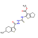 InChI=1/C20H23N3O3S3/c1-10-6-7-11-13(9-28-15(11)8-10)17(24)22-23-20(27)21-18-16(19(25)26-2)12-4-3-5-14(12)29-18/h9-10H,3-8H2,1-2H3,(H,22,24)(H2,21,23,27)