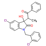 InChI=1/C24H19Cl2NO3/c1-15(22(28)16-7-3-2-4-8-16)24(30)19-13-18(25)11-12-21(19)27(23(24)29)14-17-9-5-6-10-20(17)26/h2-13,15,30H,14H2,1H3