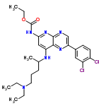 InChI=1/C25H32Cl2N6O2/c1-5-33(6-2)12-8-9-16(4)29-20-14-22(32-25(34)35-7-3)31-24-23(20)30-21(15-28-24)17-10-11-18(26)19(27)13-17/h10-11,13-16H,5-9,12H2,1-4H3,(H2,28,29,31,32,34)