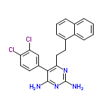 InChI=1/C22H18Cl2N4/c23-17-10-8-15(12-18(17)24)20-19(27-22(26)28-21(20)25)11-9-14-6-3-5-13-4-1-2-7-16(13)14/h1-8,10,12H,9,11H2,(H4,25,26,27,28)