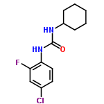 InChI=1/C13H16ClFN2O/c14-9-6-7-12(11(15)8-9)17-13(18)16-10-4-2-1-3-5-10/h6-8,10H,1-5H2,(H2,16,17,18)