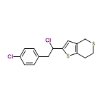 InChI=1/C15H14Cl2S2/c16-12-3-1-10(2-4-12)7-13(17)15-8-11-9-18-6-5-14(11)19-15/h1-4,8,13H,5-7,9H2