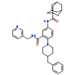 InChI=1/C36H42N4O2/c41-34(38-24-27-7-4-12-37-23-27)32-19-31(39-35(42)36-20-28-16-29(21-36)18-30(17-28)22-36)8-9-33(32)40-13-10-26(11-14-40)15-25-5-2-1-3-6-25/h1-9,12,19,23,26,28-30H,10-11,13-18,20-22,24H2,(H,38,41)(H,39,42)