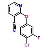 InChI=1/C12H6ClFN2O/c13-10-4-3-9(6-11(10)14)17-12-8(7-15)2-1-5-16-12/h1-6H