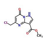 InChI=1/C9H8ClN3O3/c1-16-9(15)6-4-11-13-7(14)2-5(3-10)12-8(6)13/h2,4,11H,3H2,1H3