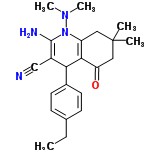 InChI=1/C22H28N4O/c1-6-14-7-9-15(10-8-14)19-16(13-23)21(24)26(25(4)5)17-11-22(2,3)12-18(27)20(17)19/h7-10,19H,6,11-12,24H2,1-5H3