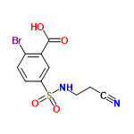 InChI=1/C10H9BrN2O4S/c11-9-3-2-7(6-8(9)10(14)15)18(16,17)13-5-1-4-12/h2-3,6,13H,1,5H2,(H,14,15)