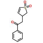 InChI=1/C12H12O3S/c13-12(11-4-2-1-3-5-11)8-10-6-7-16(14,15)9-10/h1-7,10H,8-9H2