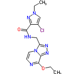 InChI=1/C14H16ClN7O2/c1-3-21-8-9(15)11(20-21)13(23)17-7-10-18-19-12-14(24-4-2)16-5-6-22(10)12/h5-6,8H,3-4,7H2,1-2H3,(H,17,23)