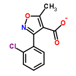 InChI=1/C11H8ClNO3/c1-6-9(11(14)15)10(13-16-6)7-4-2-3-5-8(7)12/h2-5H,1H3,(H,14,15)/p-1