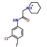 InChI=1/C13H16ClFN2O/c14-11-8-10(4-5-12(11)15)16-13(18)9-17-6-2-1-3-7-17/h4-5,8H,1-3,6-7,9H2,(H,16,18)/p+1